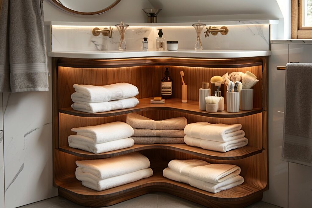 Le meuble d’angle salle de bain : un atout esthétique et fonctionnel